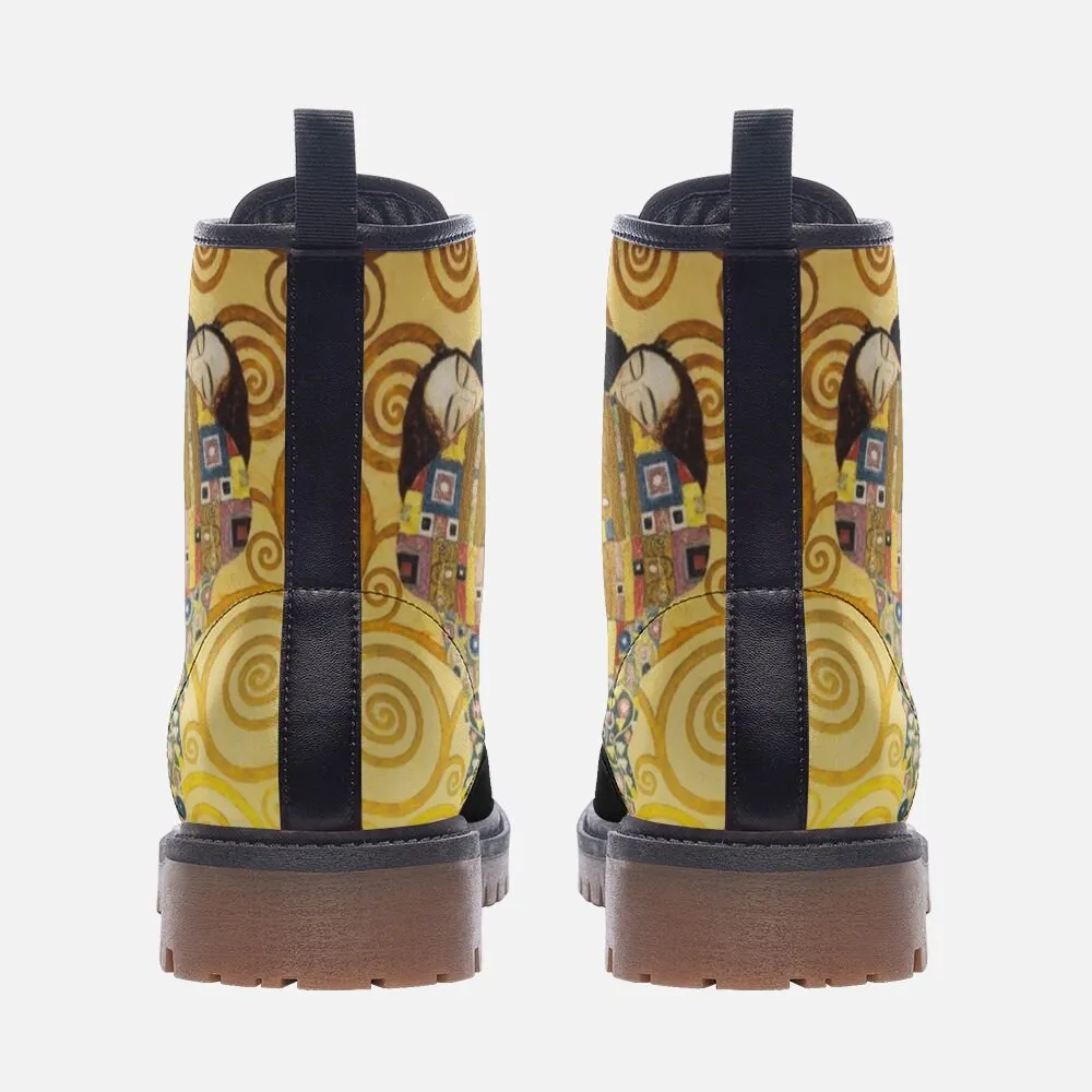 The Kiss By Gustav Klimt Vegan Leather Unisex Boots