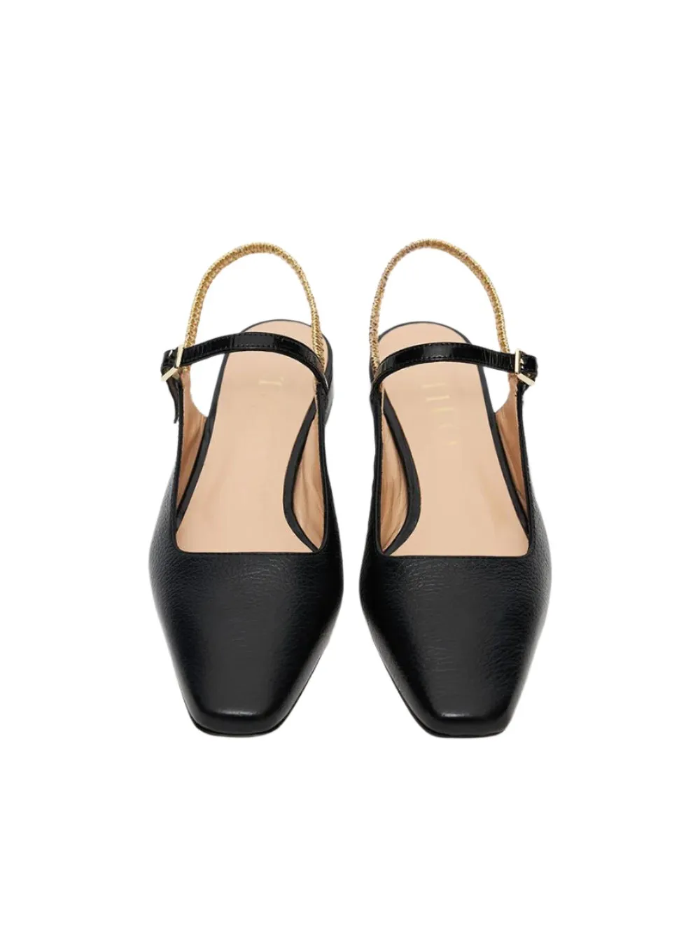 THEO Harpina Slingback Ballerina Flats in Black