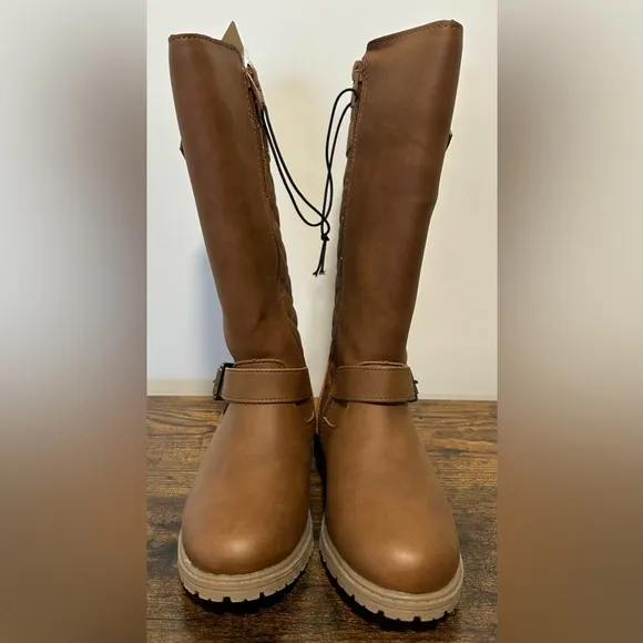 Thereabouts Girls Hailey Cognac Flat Heel Riding Boots NWT Various Sizes