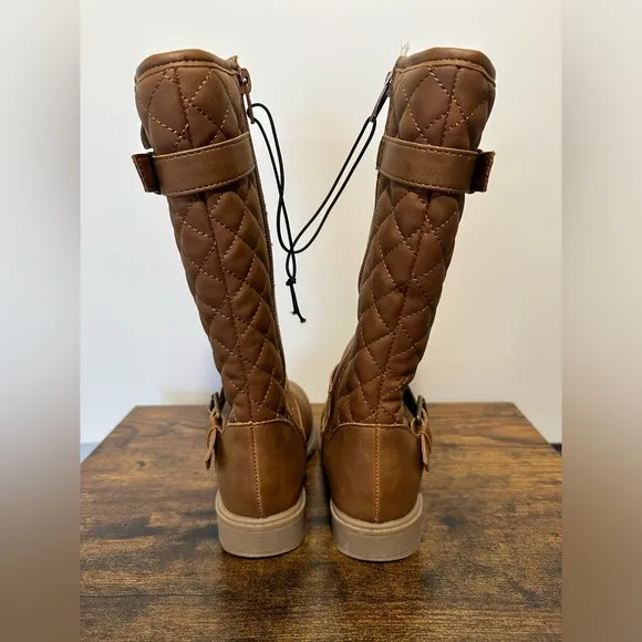 Thereabouts Girls Hailey Cognac Flat Heel Riding Boots NWT Various Sizes