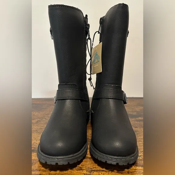 Thereabouts Toddler Girls Black Lil Hailey Flat Heel Riding Boots NWT Va…
