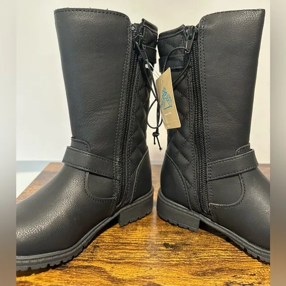Thereabouts Toddler Girls Black Lil Hailey Flat Heel Riding Boots NWT Va…