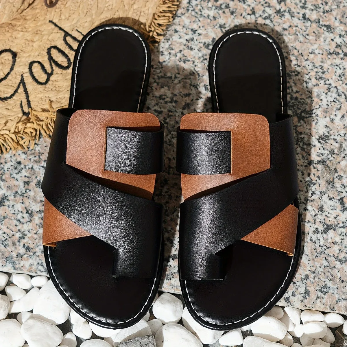 Toe Loop Flats Sandals