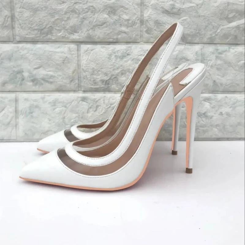 transparent PVC women's high heels
