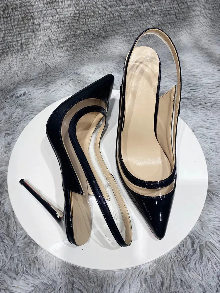 transparent PVC women's high heels