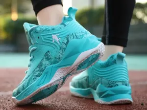 Trendy Camouflage Breathable High Top Lace-up Basketball Shoes, Children's  Outdoor Non-slip Shock Absorption Platform Training Shoes