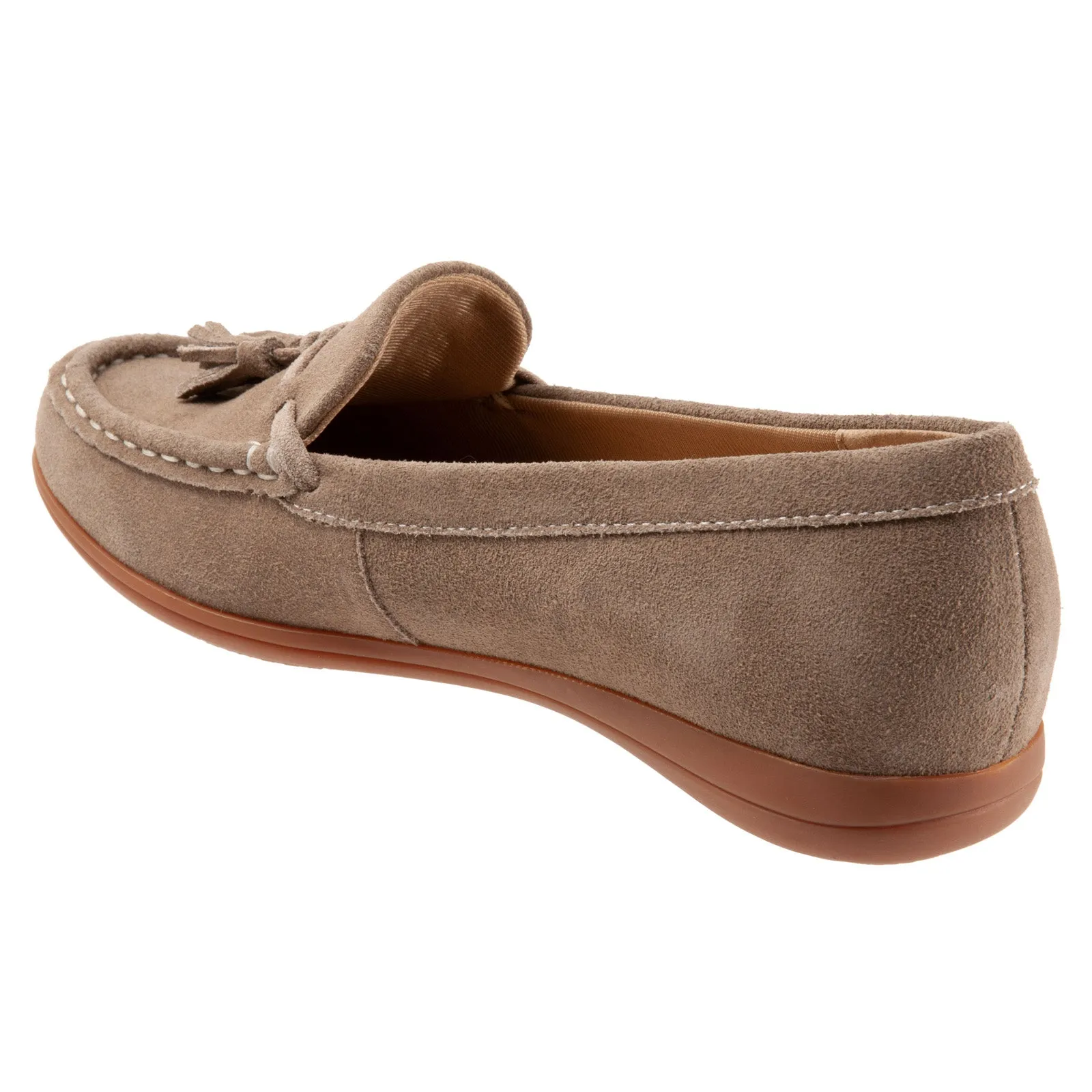 Trotters Dawson T2254-258 Womens Brown Leather Slip On Loafer Flats Shoes