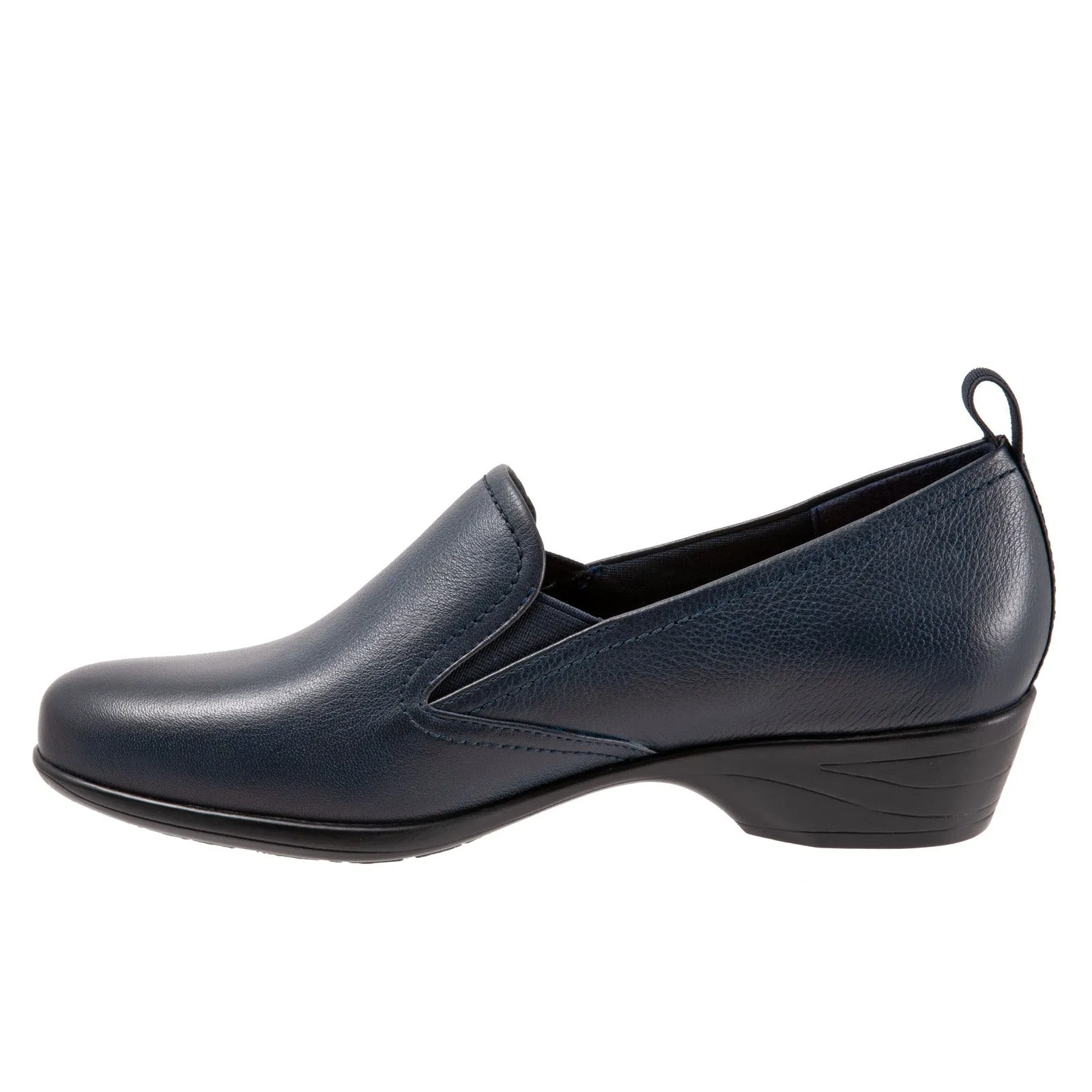 Trotters Reggie T2065-400 Womens Blue Narrow Leather Loafer Flats Boots