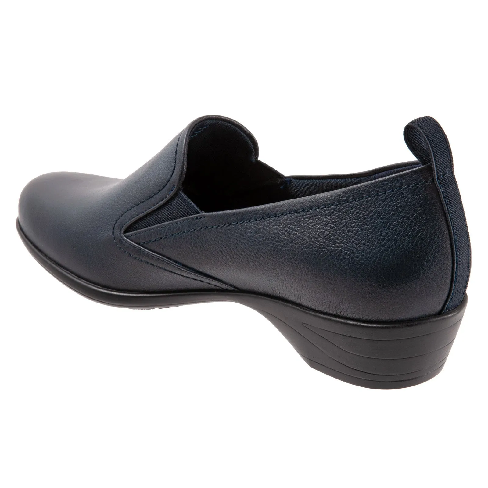 Trotters Reggie T2065-400 Womens Blue Narrow Leather Loafer Flats Boots