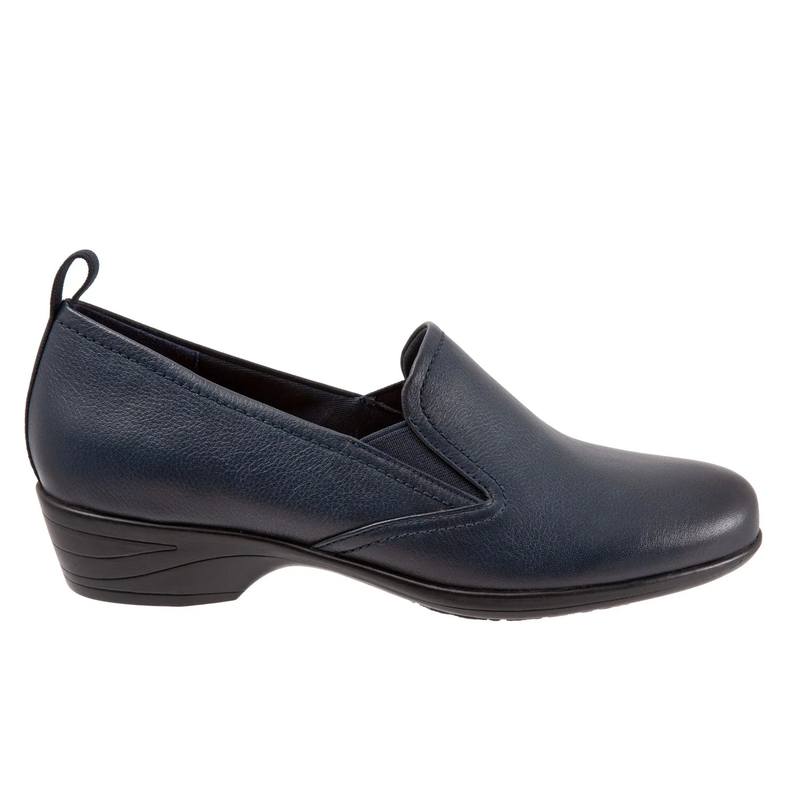 Trotters Reggie T2065-400 Womens Blue Narrow Leather Loafer Flats Boots