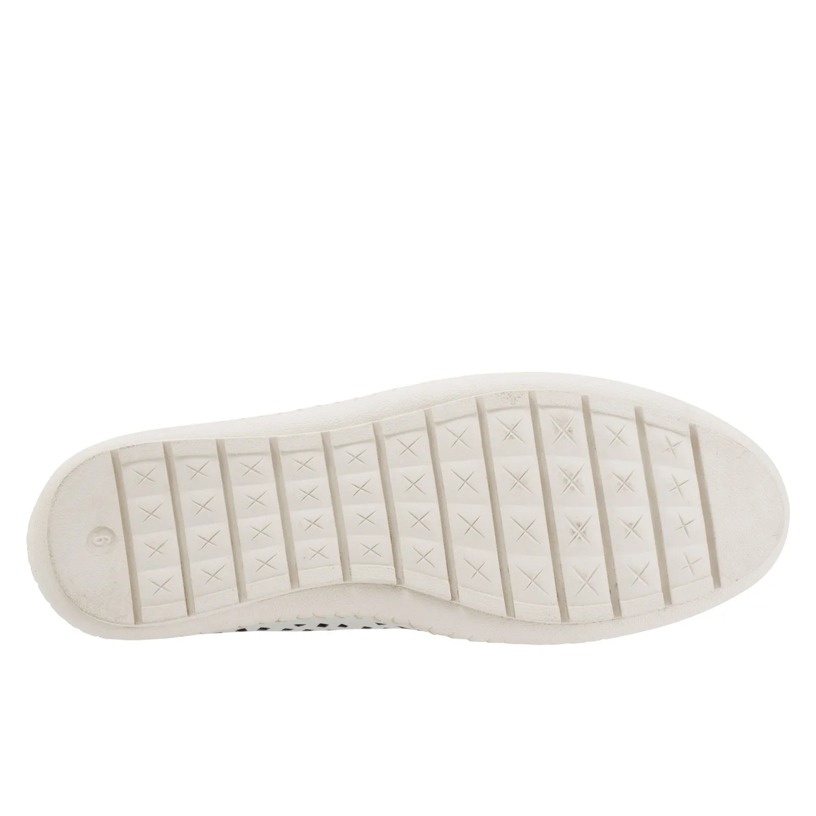 Trotters Royal T2319-100 Womens White Leather Slip On Loafer Flats Shoes