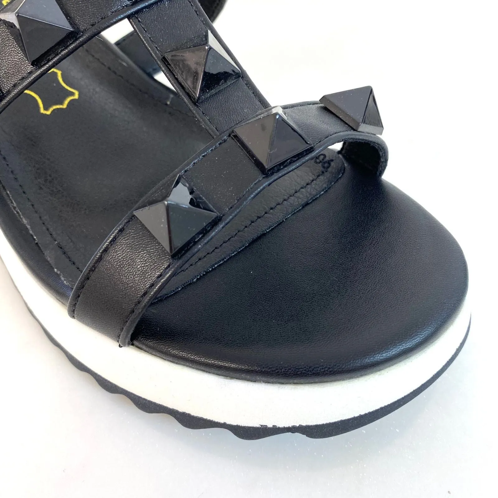Una Healy Chunky Wedge Strappy Sandals - Black