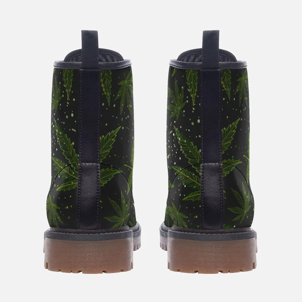 Unify Original - Cannabis Leaf Vegan Leather Boots