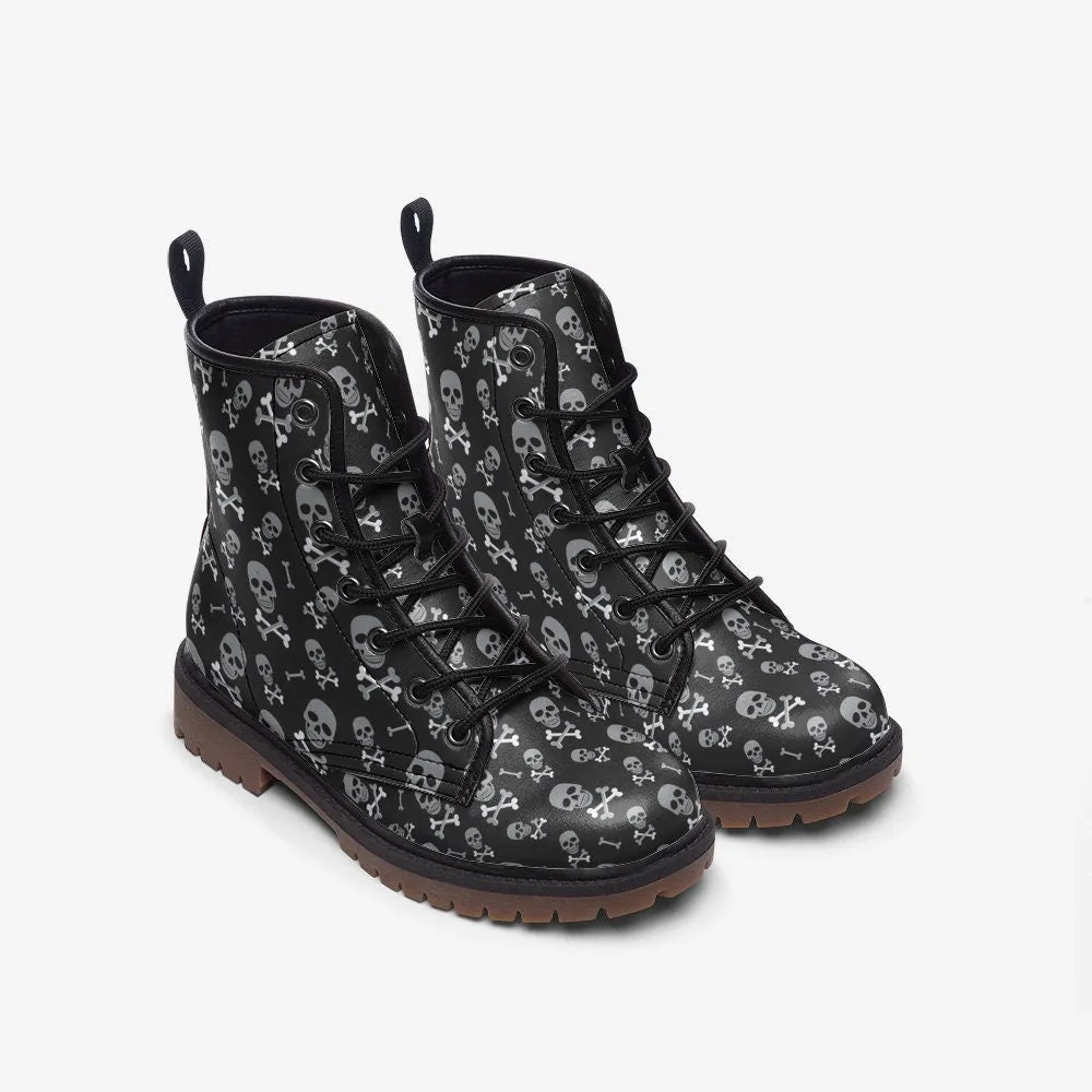 Unify Original - Skull & Crossbones Vegan Leather Boots