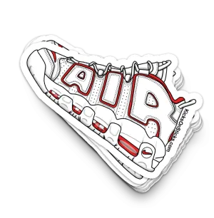 Uptempo "White Red" Sneaker Sticker