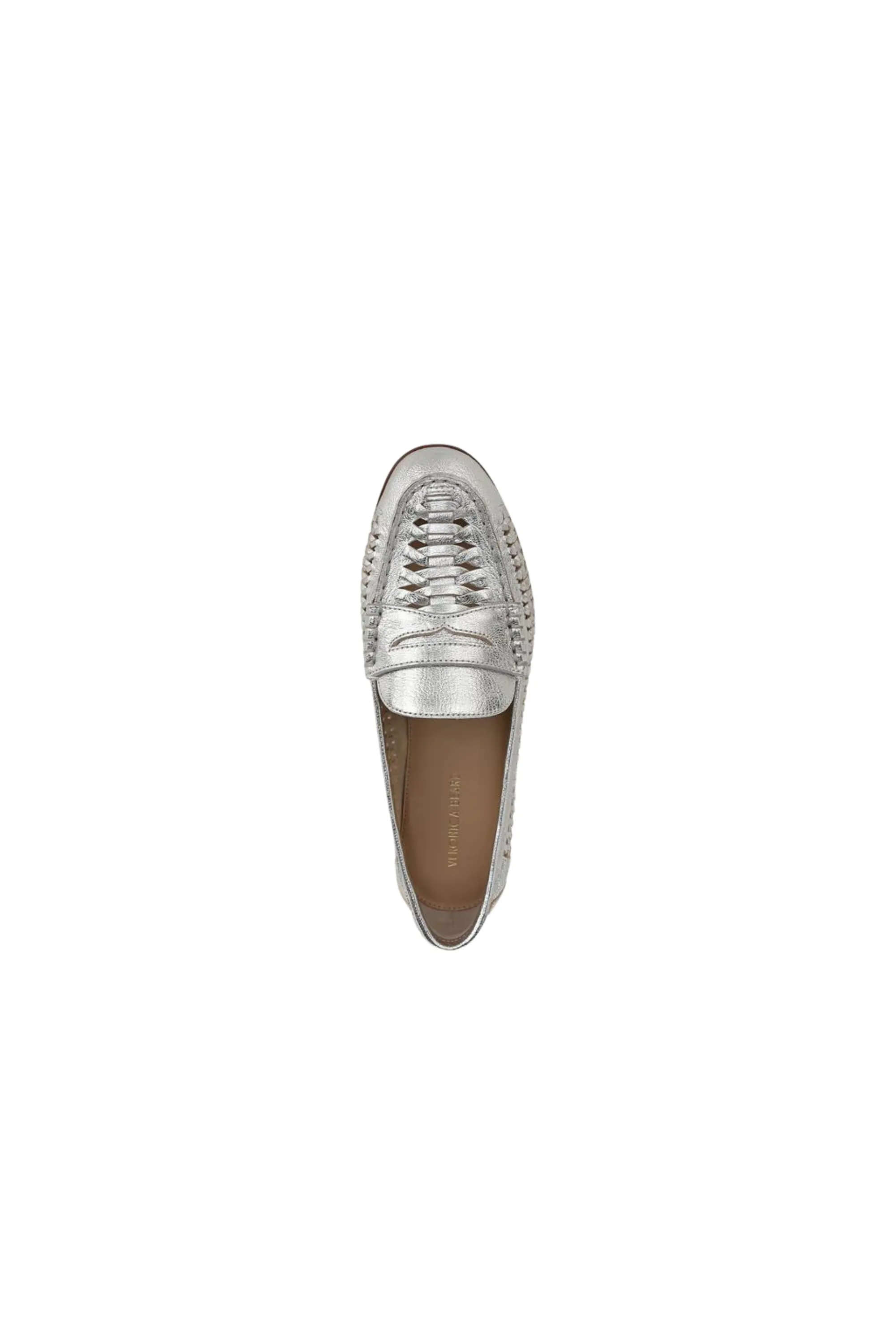 Veronica Beard Penny Loafer Silver