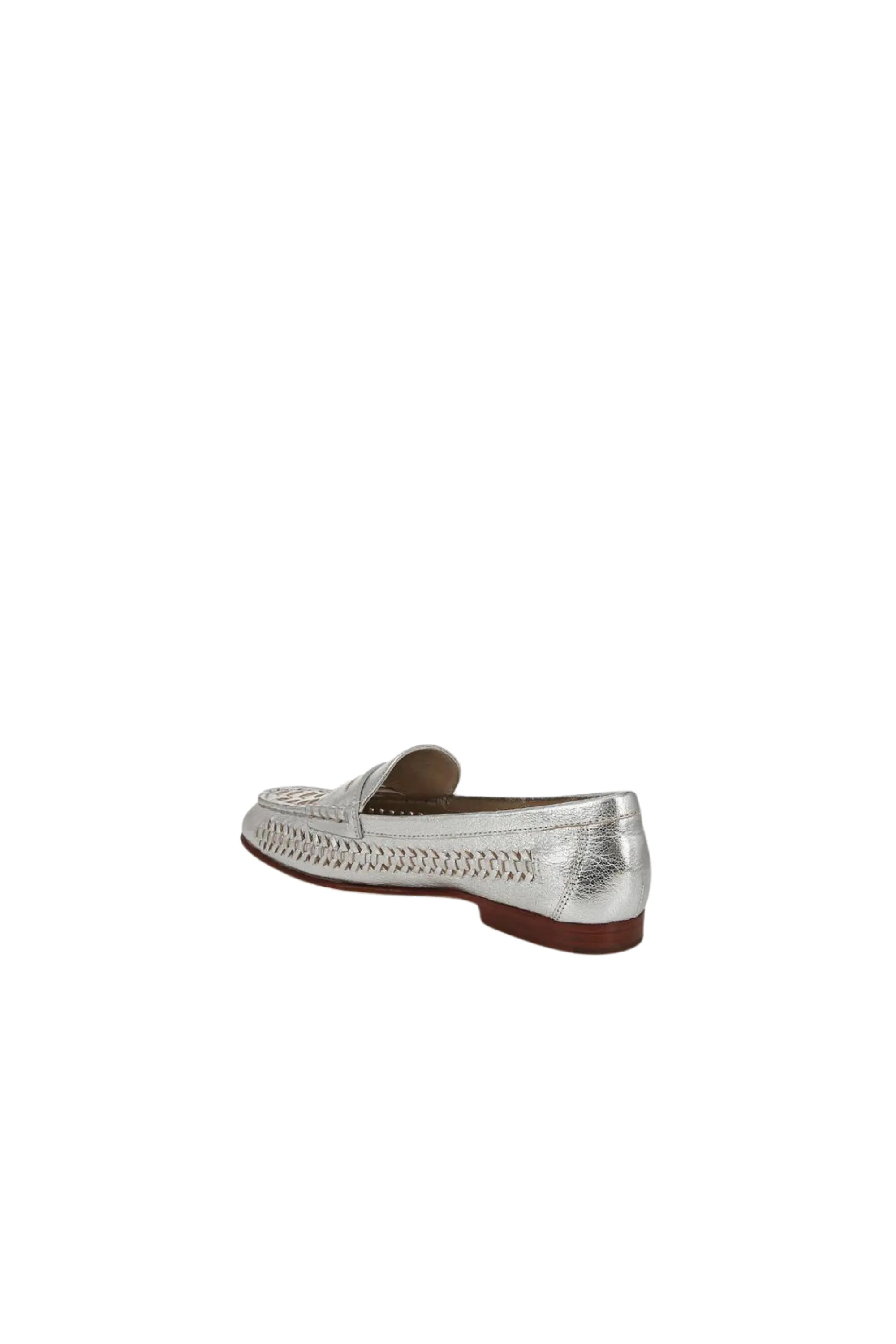 Veronica Beard Penny Loafer Silver