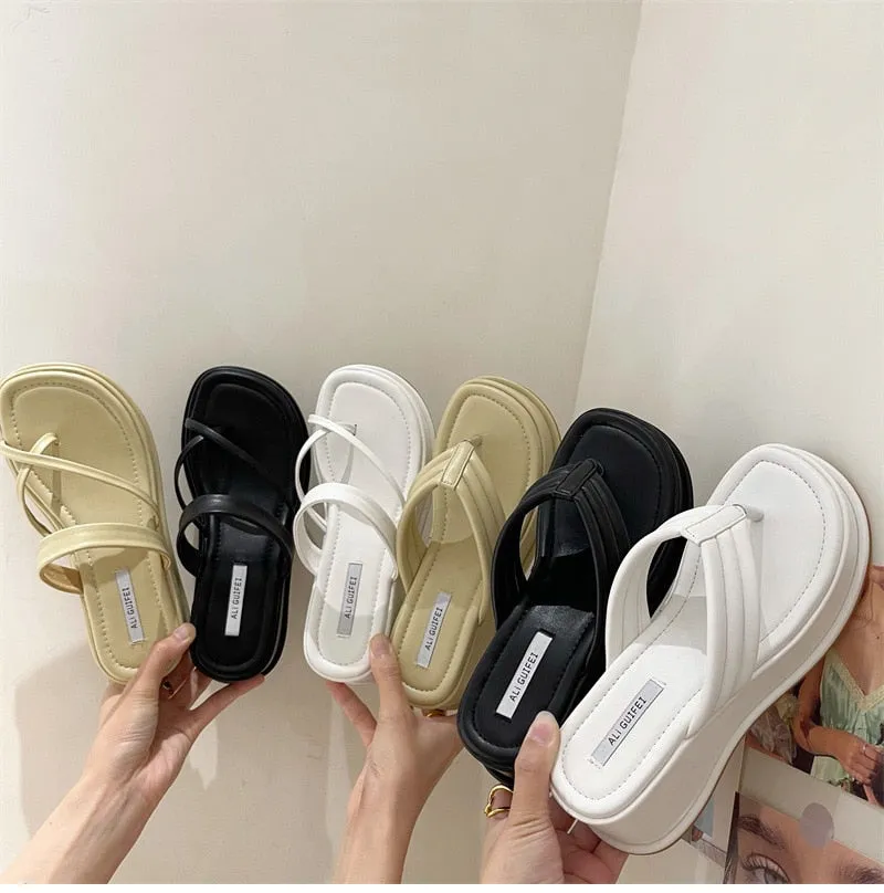 Wedge Platform Slip-On Outdoor Sandals