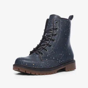 Wicca Starry Night Navy Vegan Leather Unisex Boots