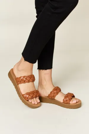 WILD DIVA Woven Dual Band Platform Sandals ONLINE EXCLUSIVE