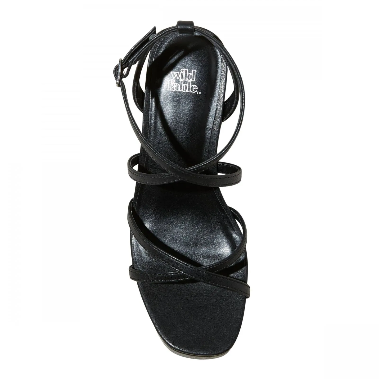 Wild Fable Ronnie Strappy Platform Wedge Heels Memory Foam Insole Black 9.5M