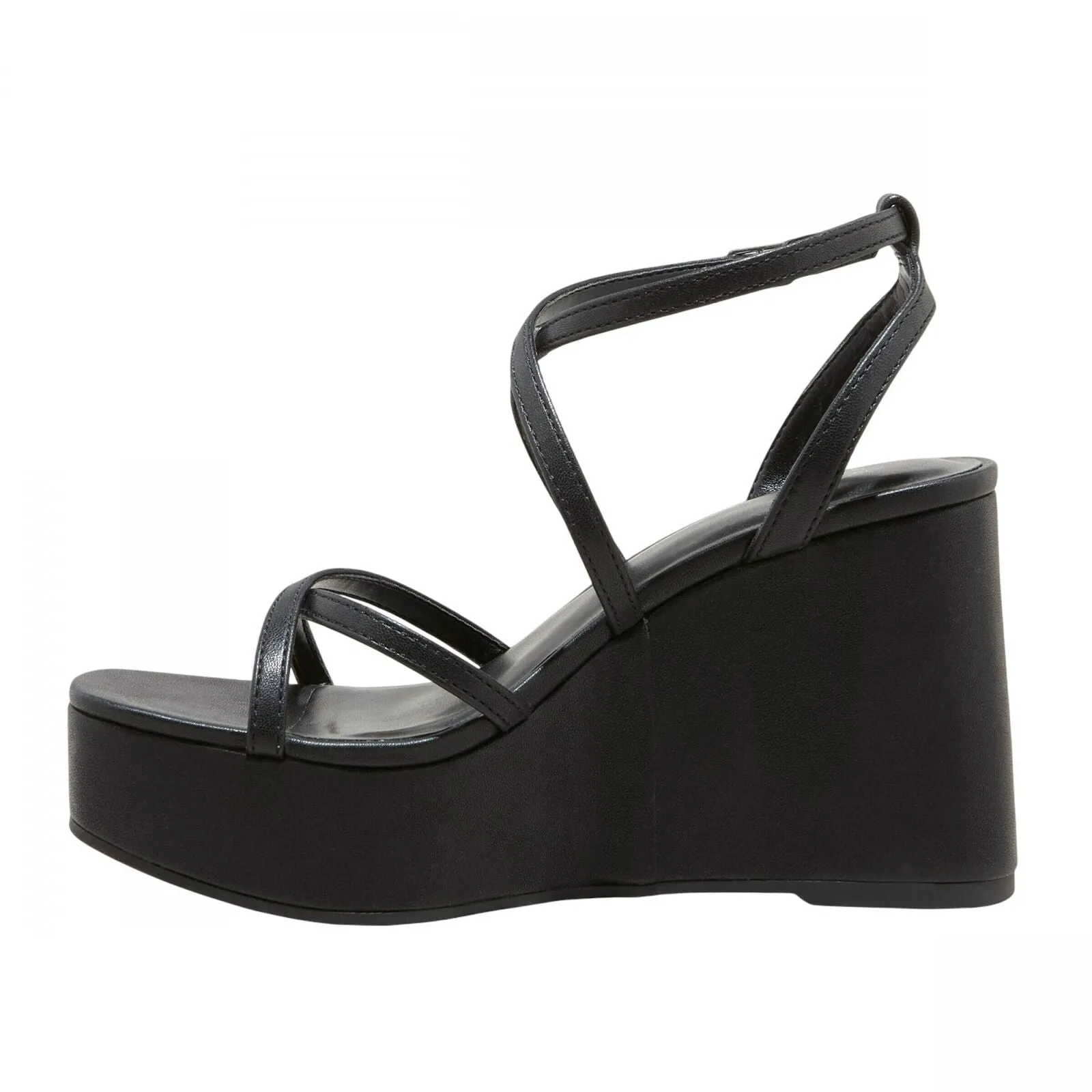 Wild Fable Ronnie Strappy Platform Wedge Heels Memory Foam Insole Black 9.5M