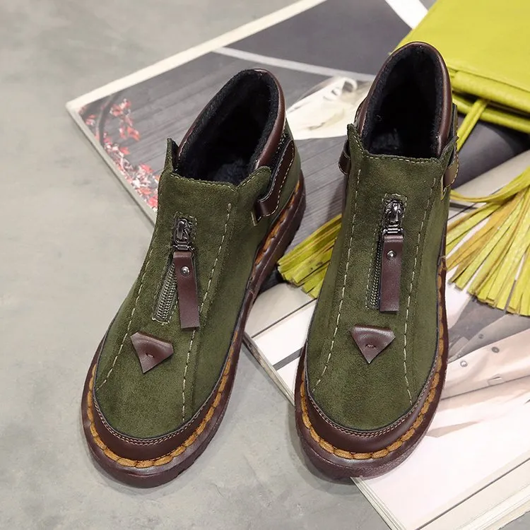 woman boots women's shoes  winter new British wind Chelsea boots female thick bottom Brooke flat Ankle boots woman Booties