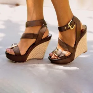 Women's Fashion Platform Straps Wedge Sandals