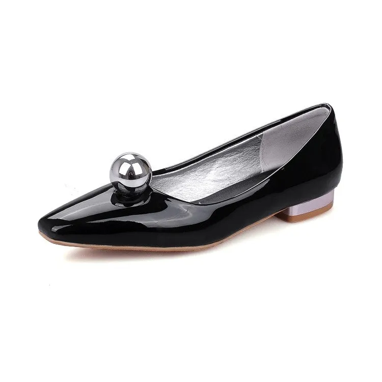Women's Square Toe Chunky Heel Pumps