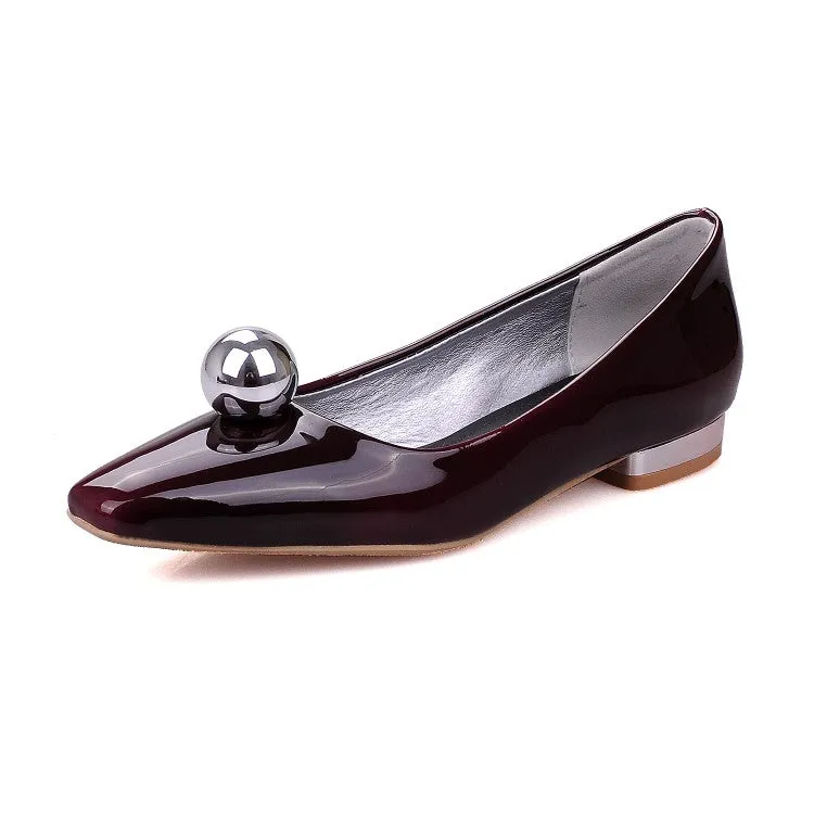 Women's Square Toe Chunky Heel Pumps