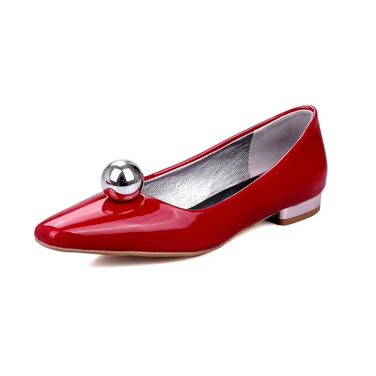 Women's Square Toe Chunky Heel Pumps