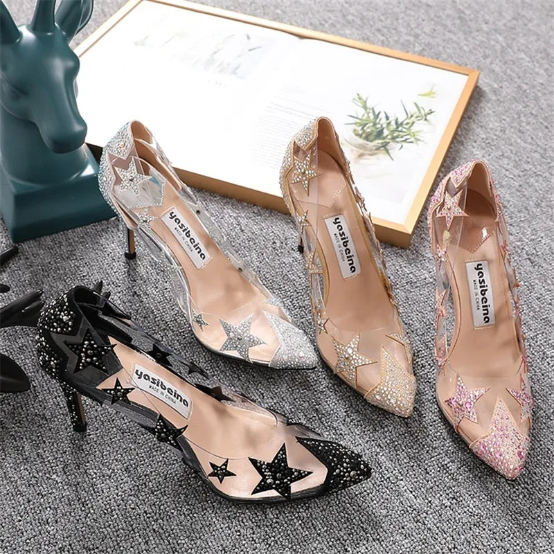 women's stiletto pointed wedding shoes