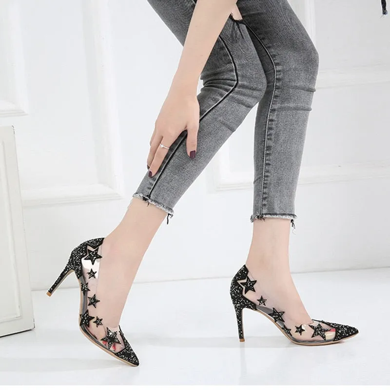 women's stiletto pointed wedding shoes