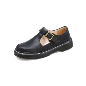 Women's T Strap Buckle Flats Shoes