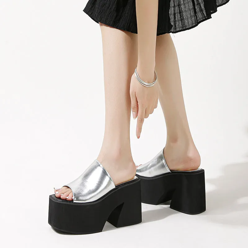 Women's Wedge Platform Peep Toe High Heels